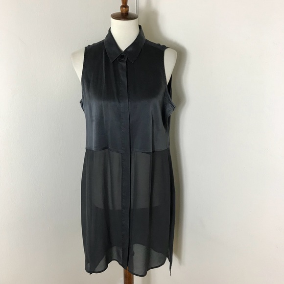 Eileen Fisher Tops - Eileen Fisher silk blouse with sheer panels